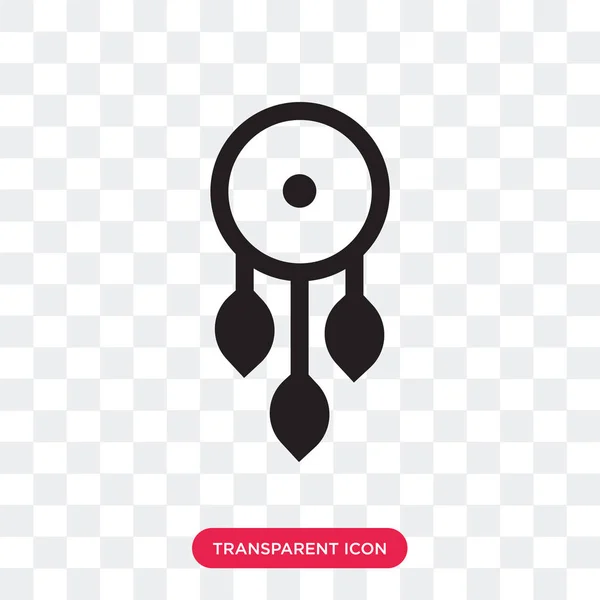 Dreamcatcher vector pictogram geïsoleerd op transparante achtergrond, Dre — Stockvector