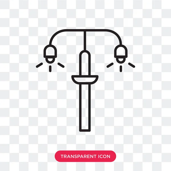 Icône vectorielle de lampadaire isolé sur fond transparent, conception de logo de lampadaire — Image vectorielle