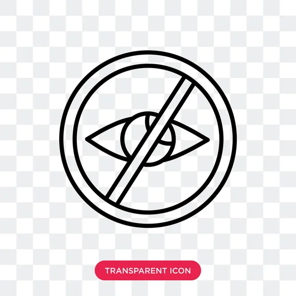 Ícone de vetor de privacidade isolado em fundo transparente, Design de logotipo de privacidade —  Vetores de Stock