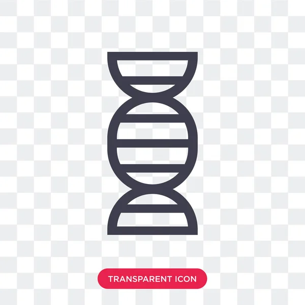 Icono de vector de ADN aislado sobre fondo transparente, Dna logo des — Vector de stock