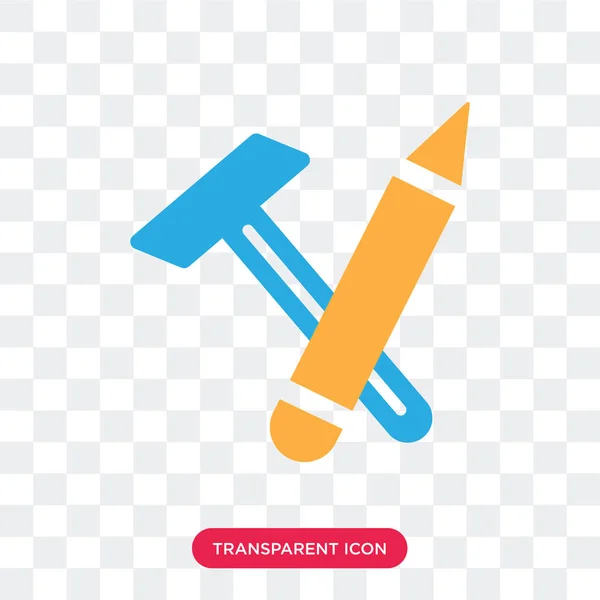 Icono de vector de material escolar aislado sobre fondo transparente , — Vector de stock