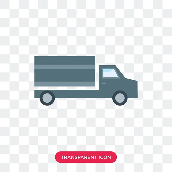Delivery truck vector icon isolated on transparent background, D — Stock Vector