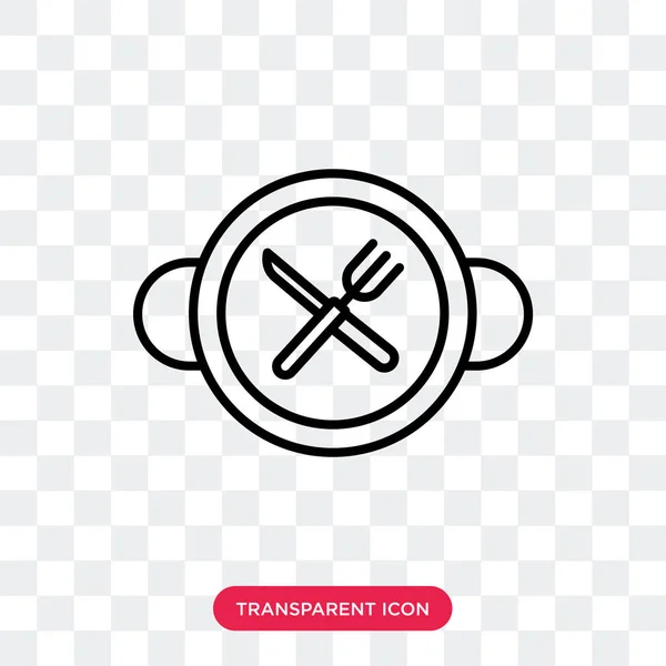 Cubertería icono vectorial aislado sobre fondo transparente, diseño del logotipo de la cubertería — Vector de stock