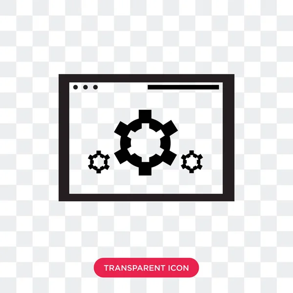 Browser vector icon isolated on transparent background, Browser — Stock Vector