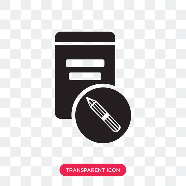 Contract vector icon isolated on transparent background, Contrac — Stock Vector