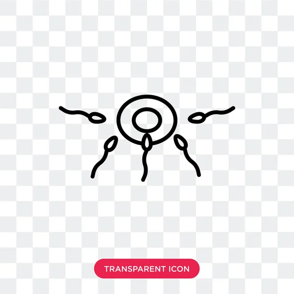 透明な背景、受精のロゴデザインに分離されて受精ベクトル アイコン — ストックベクタ