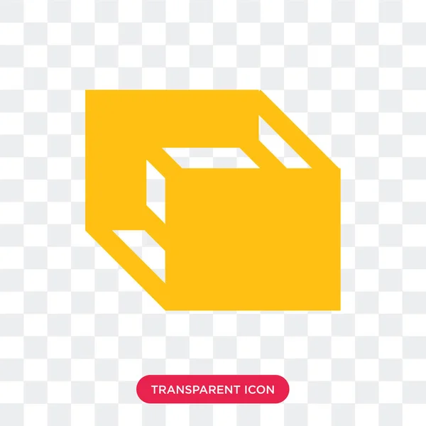 3d icono del vector del cubo aislado sobre fondo transparente, 3d cubo — Archivo Imágenes Vectoriales
