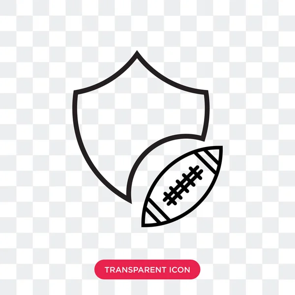 Icona vettoriale American Football Team Emblem isolata su transparent — Vettoriale Stock