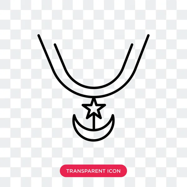 Collier icône vectorielle isolé sur fond transparent, Conception de logo de collier — Image vectorielle