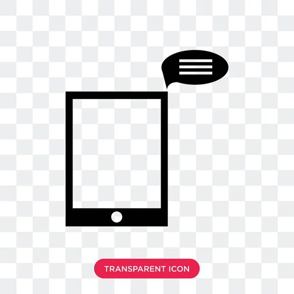 Smartphone vector pictogram geïsoleerd op transparante achtergrond, Smart — Stockvector