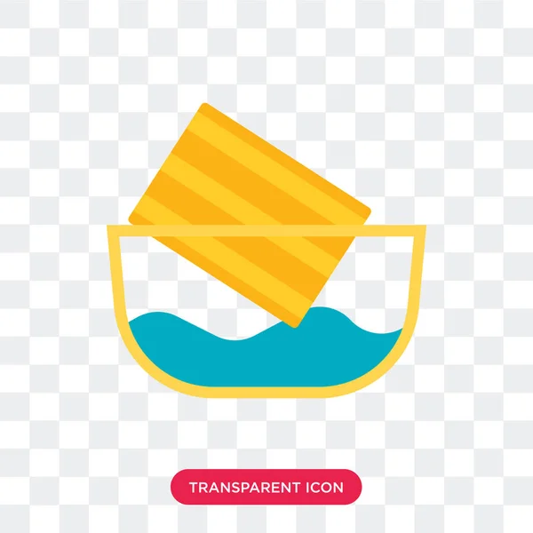 Water soak vector icon isolated on transparent background, Water — Stock Vector