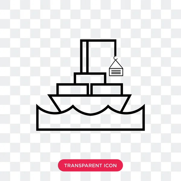 Leverera vektor ikonen isolerad på transparent bakgrund, fartyget logotyp d — Stock vektor