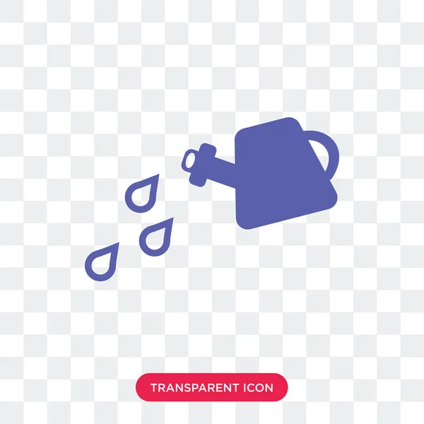 Watering Can vector icon isolated on transparent background, Wat — Stock Vector