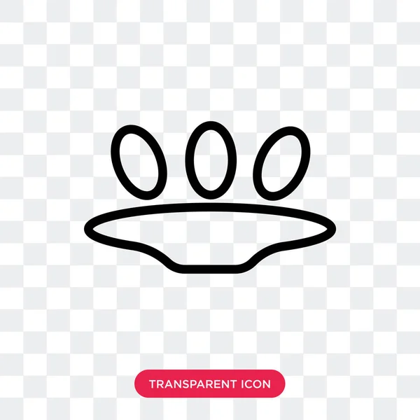 Oeufs icône vectorielle isolée sur fond transparent, Oeufs logo d — Image vectorielle
