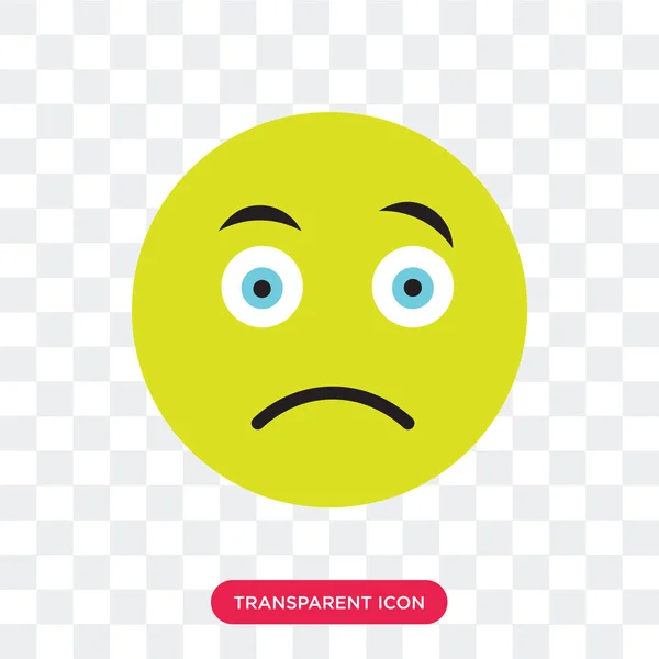 Sad vector icon isolated on transparent background, Sad logo des