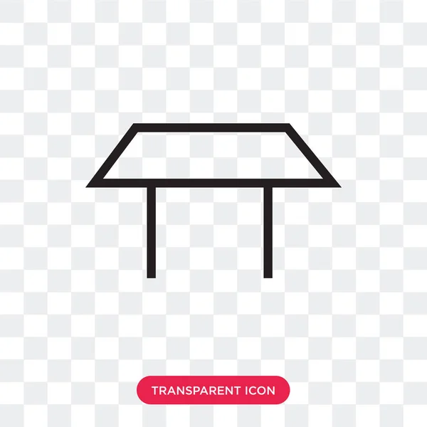 Icône vectorielle de table isolée sur fond transparent, Logo de la table — Image vectorielle