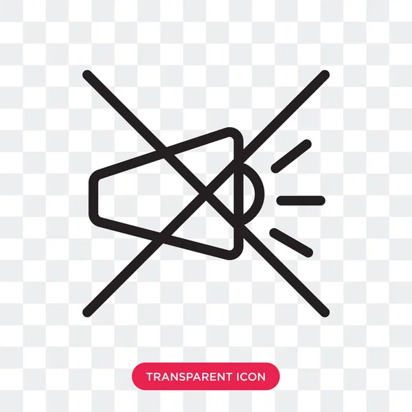 Icona vettoriale muta isolata su sfondo trasparente, logo muto d — Vettoriale Stock