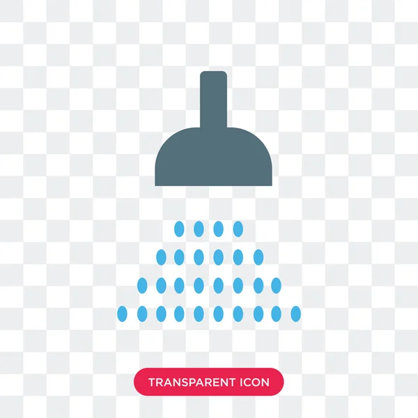 Shower vector icon isolated on transparent background, Shower lo — Stock Vector