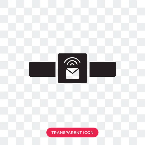 SmartWatch vector icon elszigetelt átlátszó háttér, intelligens — Stock Vector