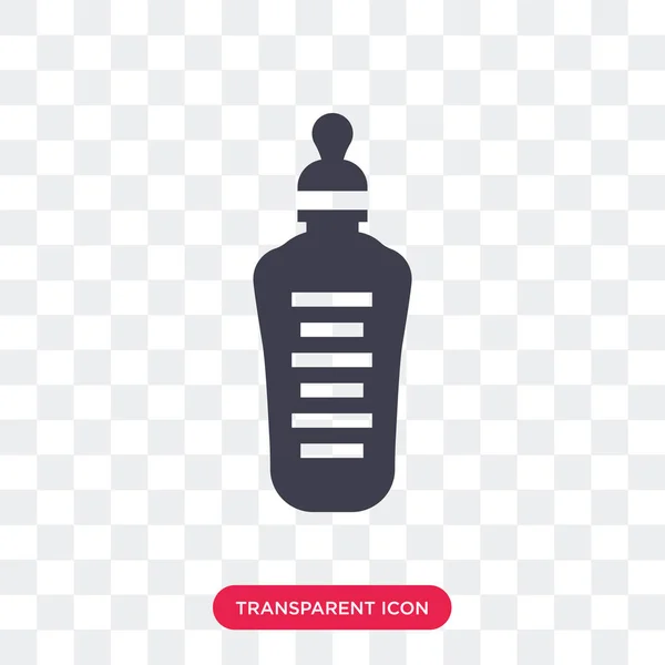 Icona del vettore bottiglia di alimentazione isolata su sfondo trasparente, F — Vettoriale Stock