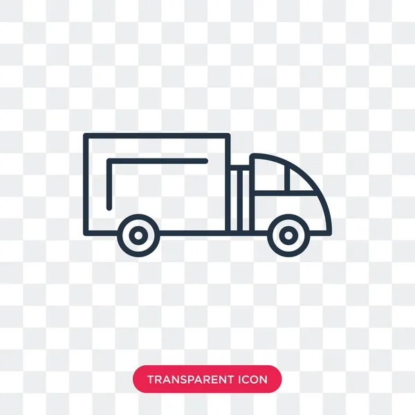 Icône vectorielle camion isolé sur fond transparent, Conception de logo camion — Image vectorielle