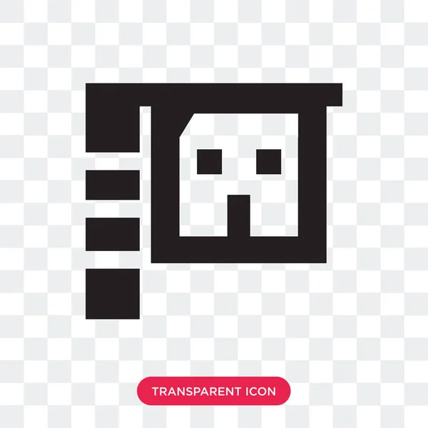 House for rent vector icon isolated on transparent background, H — Stock Vector