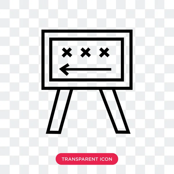 American Football Strategy vector icon izolat pe transparent b — Vector de stoc