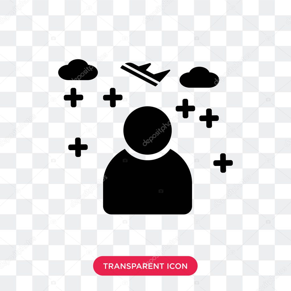 Pilot vector icon isolated on transparent background, Pilot logo