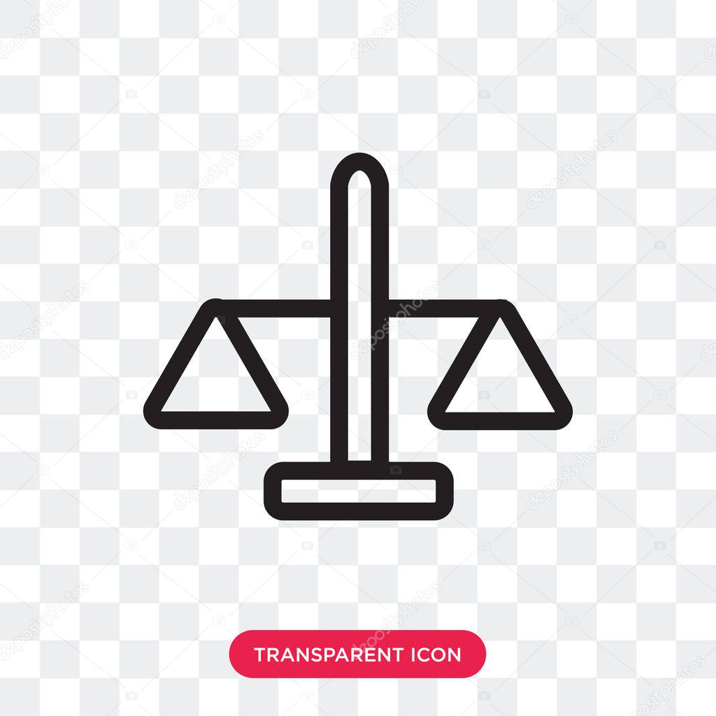 Balance vector icon isolated on transparent background, Balance logo concept