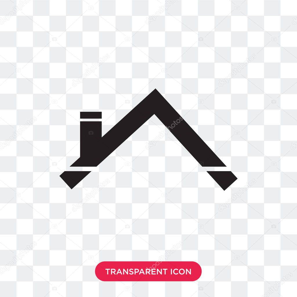 House Roof vector icon isolated on transparent background, House Roof logo concept