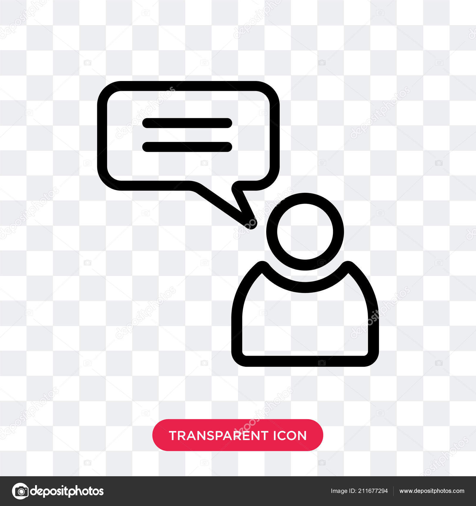 Interview vector icon isolated on transparent background ...
