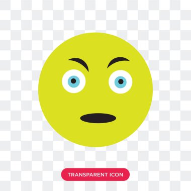 Saydam arka plan üzerinde Surpri izole sürpriz vektör simgesi