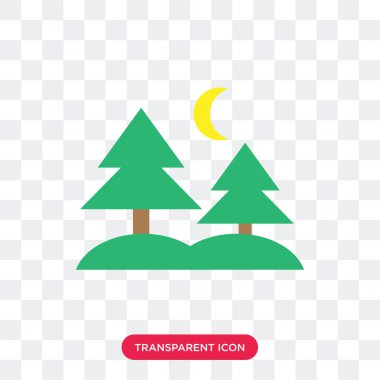 Saydam arka plan üzerinde orman lo izole orman vektör simgesi