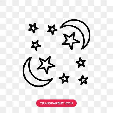 Saydam arka plan üzerinde ramazan ay logo tasarımı izole ramazan ay vektör simgesi