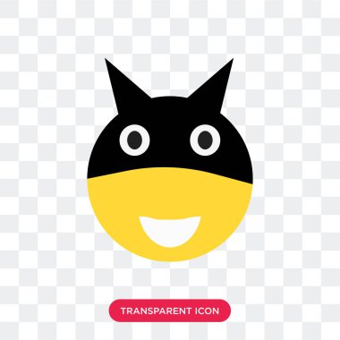 Süper kahraman gülümseme vektör simgesi üzerinde şeffaf arka plan izole, 