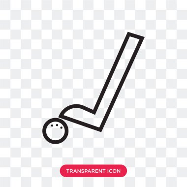 Hokey vektör simgesi üzerinde şeffaf izole arka plan, hokey lo