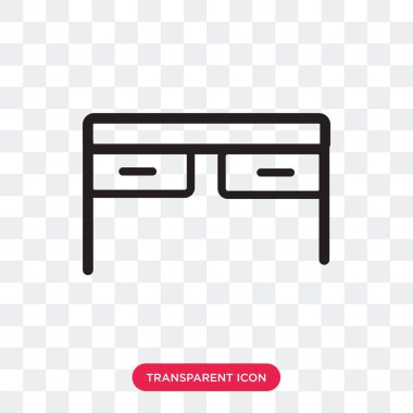 Saydam arka plan üzerinde tablo logo izole tablo vektör simgesi