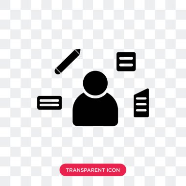 Saydam arka plan üzerinde gizli izole Sekreter vektör simgesi