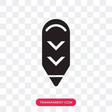 Saydam arka plan üzerinde Chevron izole chevron vektör simgesi 