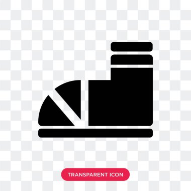 Saydam arka plan üzerinde ayakkabı logosu d izole Ayakkabı vektör simgesi