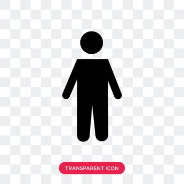 Saydam arka plan üzerinde adam logo des izole adam vektör simgesi