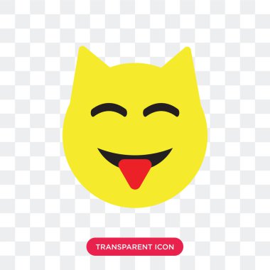 Saydam arka plan üzerinde kedi logo des izole kedi vektör simgesi