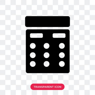 saydam arka plan üzerinde calcu izole hesap makinesi vektör simgesi