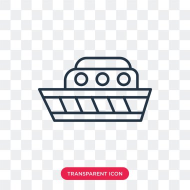 Saydam arka plan üzerinde gemi logo tasarımı izole gemi vektör simgesi