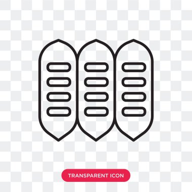 Saydam arka plan üzerinde Fransız ekmeği logo tasarımı izole Fransız ekmeği vektör simgesi