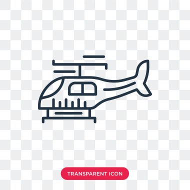 Saydam arka plan üzerinde helikopter logo tasarımı izole helikopter vektör simgesi