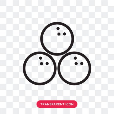 top vektör simgesi üzerinde şeffaf arka plan izole Bovling, yay