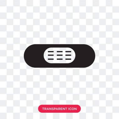 Saydam arka plan üzerinde yama logo izole yama vektör simgesi