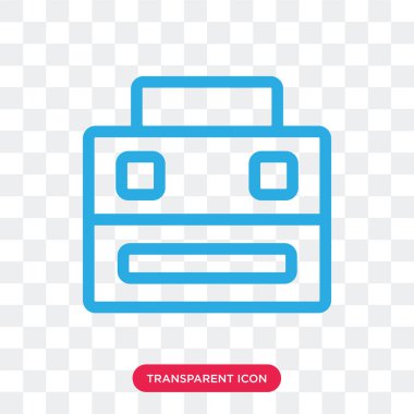 Evrak Çantası'nı vektör simge şeffaf arka plan üzerinde Briefc izole