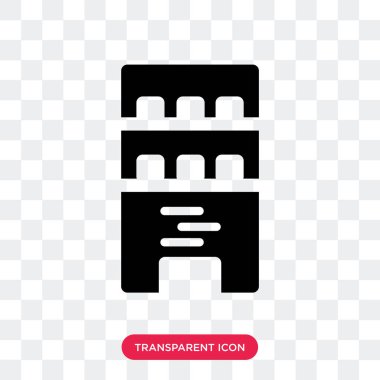 Vektör simgesi üzerinde şeffaf arka plan izole otopark, Park 